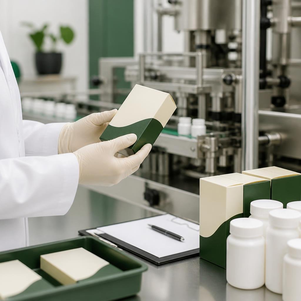 AI-generated concept image of product packaging equipment; not a Wockwin facility